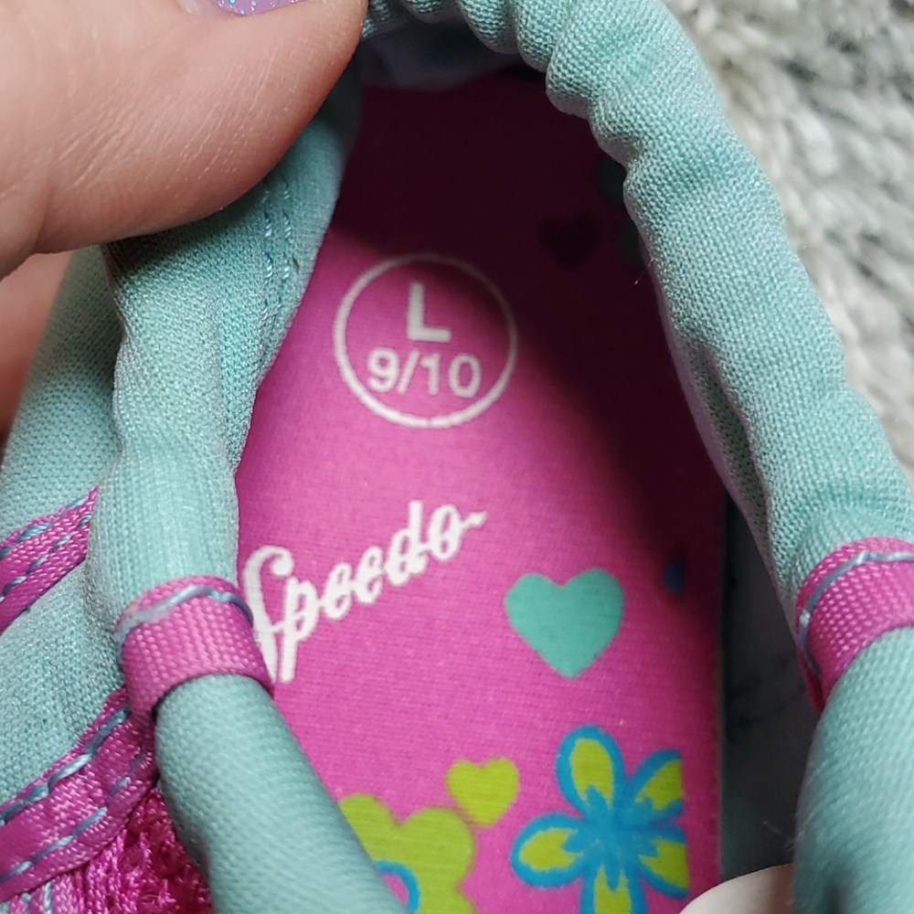 Girls Speedo water shoes sandals size large 9/10 - Picture 5 of 6